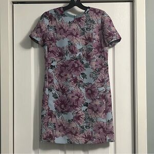 BABATON aritzia Patricio Dune Floral print mini shift dress garden girl